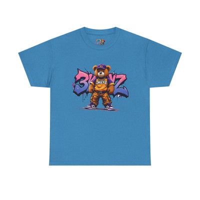 Teddy Drip Unisex Tee in Pink and Purple