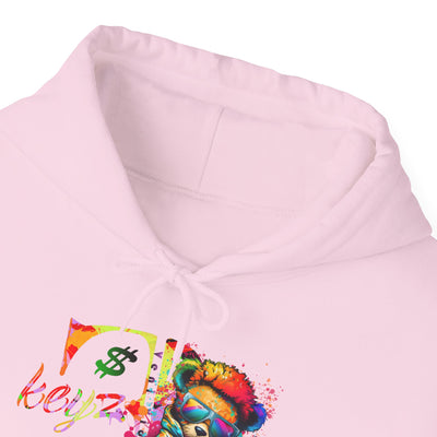 Unisex Hooded Sweatshirt 3keyz OG Teddy Drip Design Paint Splatter