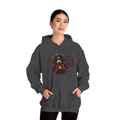 Unisex Hooded Sweatshirt 3keyz OG Teddy Drip Design Black/Red