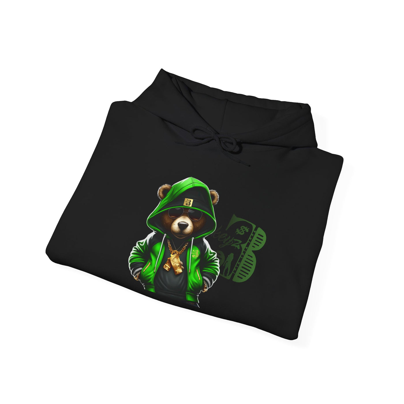 Unisex Hooded Sweatshirt 3keyz OG Teddy Drip Design Lime