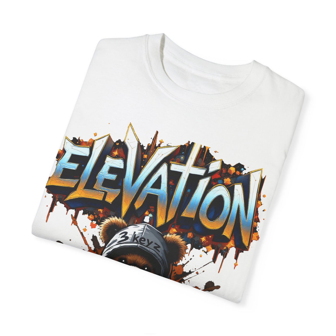 Street Drip T-shirt - Elevation Teddy Drip Orange Fierce