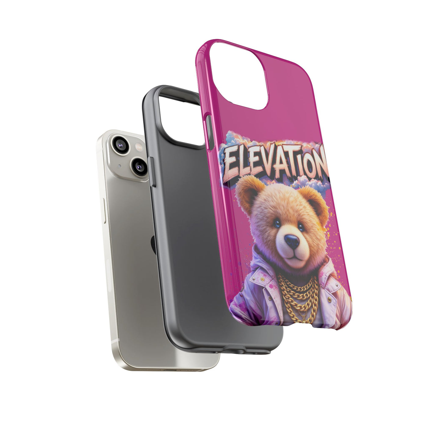 Elevated street drip Bear Pink Phone Case - Tough and Trendy Design