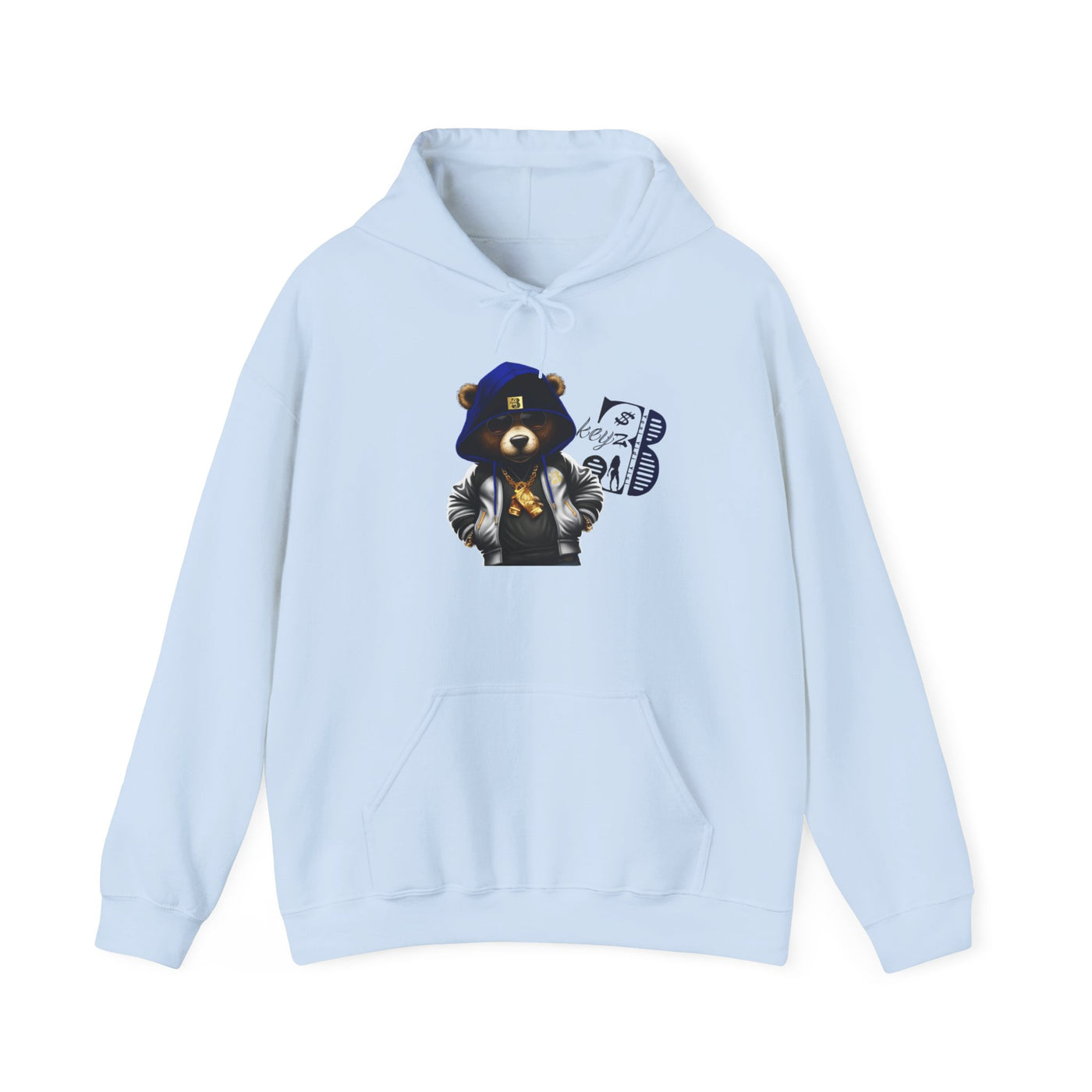 Unisex Hooded Sweatshirt 3keyz OG Teddy Drip Design Blue/Grey