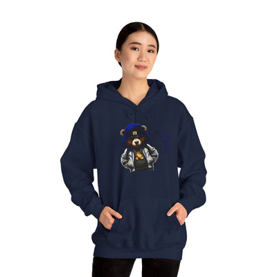 Unisex Hooded Sweatshirt 3keyz OG Teddy Drip Design Blue/Grey