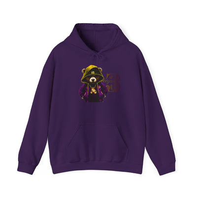 Unisex Hooded Sweatshirt 3keyz OG Teddy Drip Design Purple/Gold