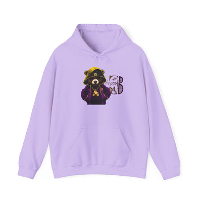 Unisex Hooded Sweatshirt 3keyz OG Teddy Drip Design Purple/Gold