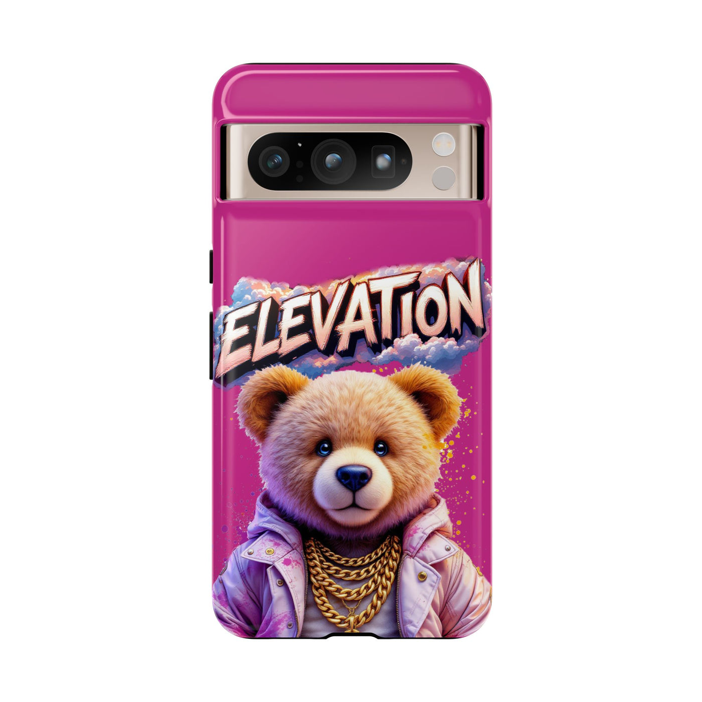 Elevated street drip Bear Pink Phone Case - Tough and Trendy Design