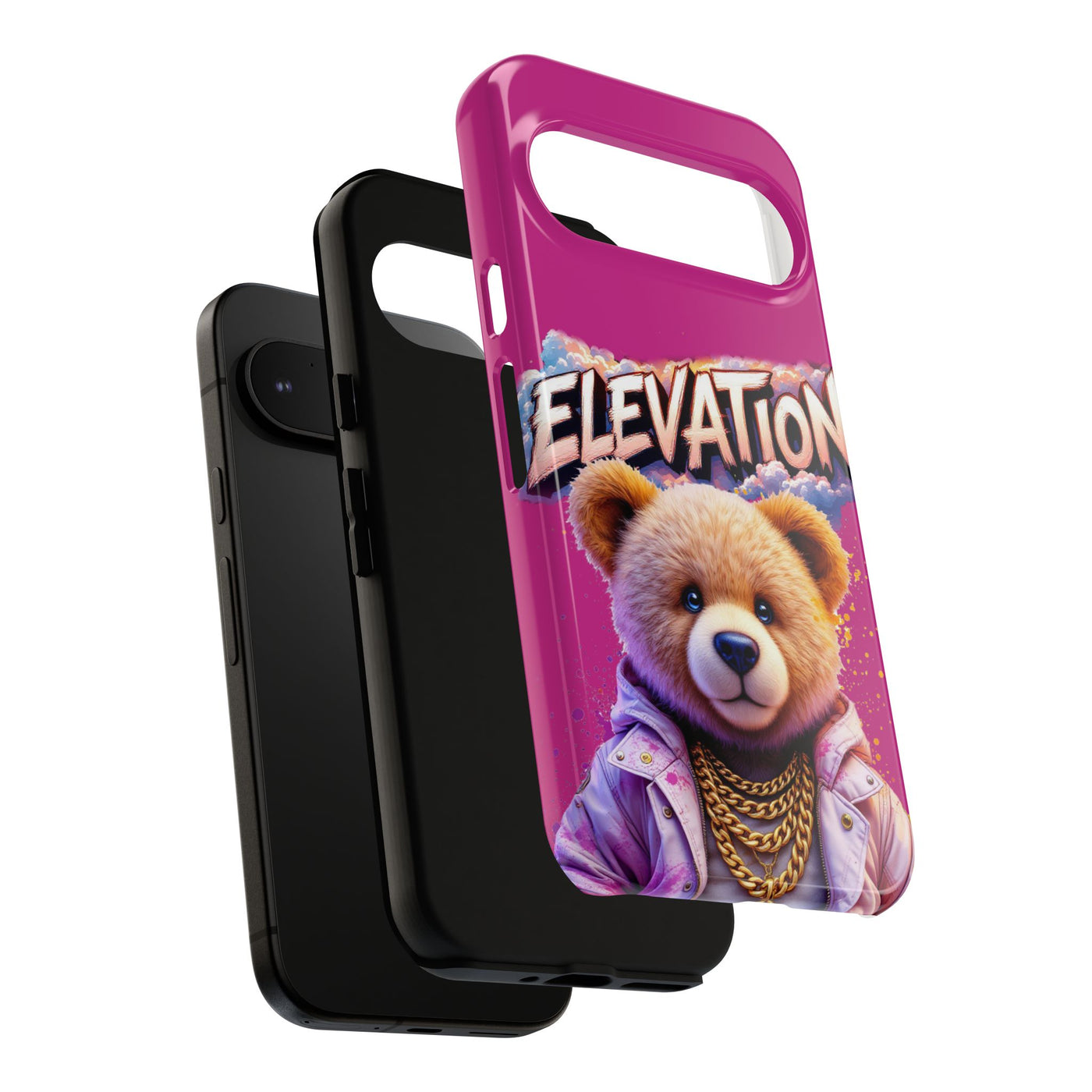 Elevated street drip Bear Pink Phone Case - Tough and Trendy Design
