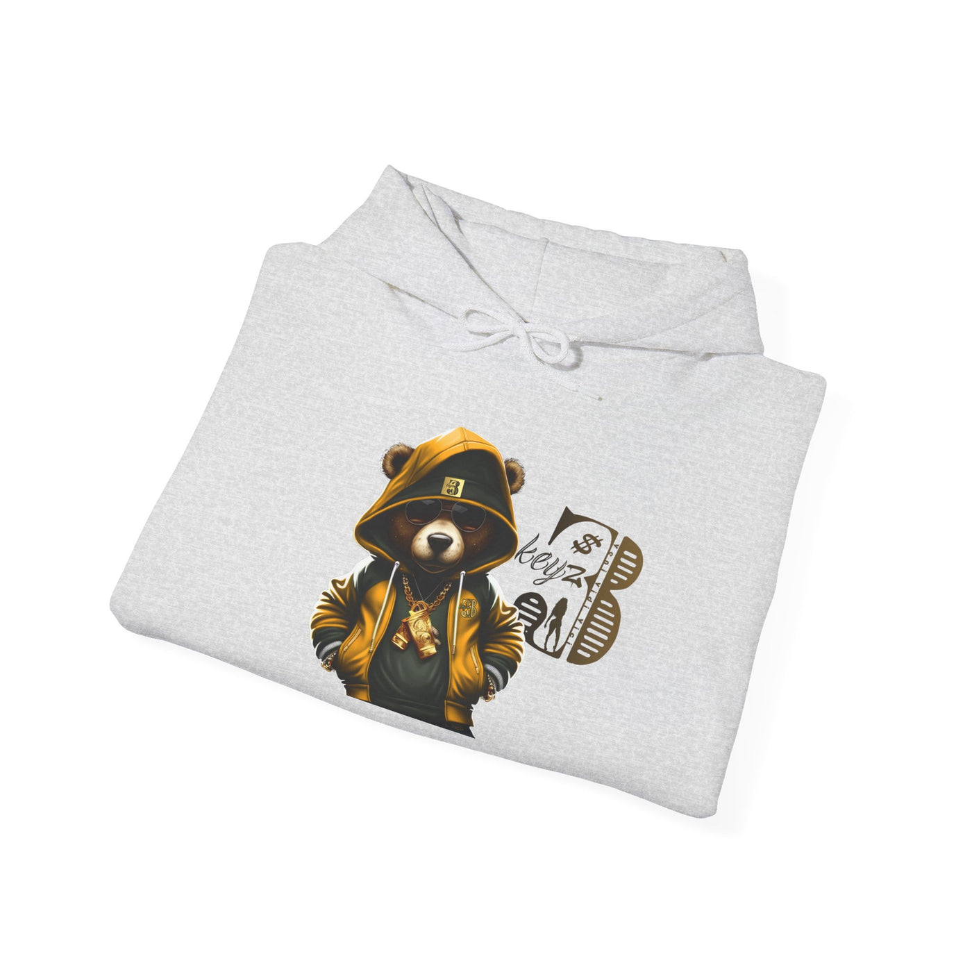 Unisex Hooded Sweatshirt 3keyz OG Teddy Drip Design Gold