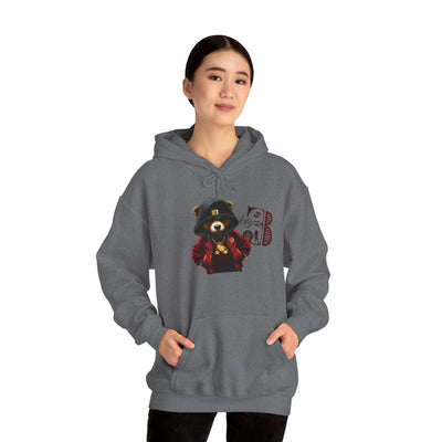 Unisex Hooded Sweatshirt 3keyz OG Teddy Drip Design Black/Red