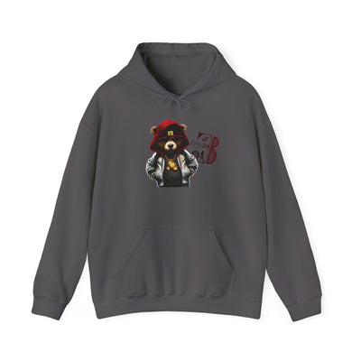 Unisex Hooded Sweatshirt 3keyz OG Teddy Drip Design Red/White