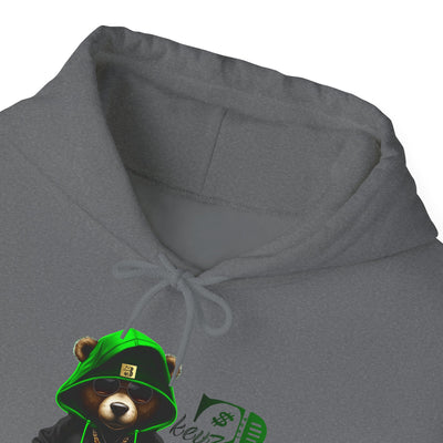 Unisex Hooded Sweatshirt 3keyz OG Teddy Drip Design Lime/Black