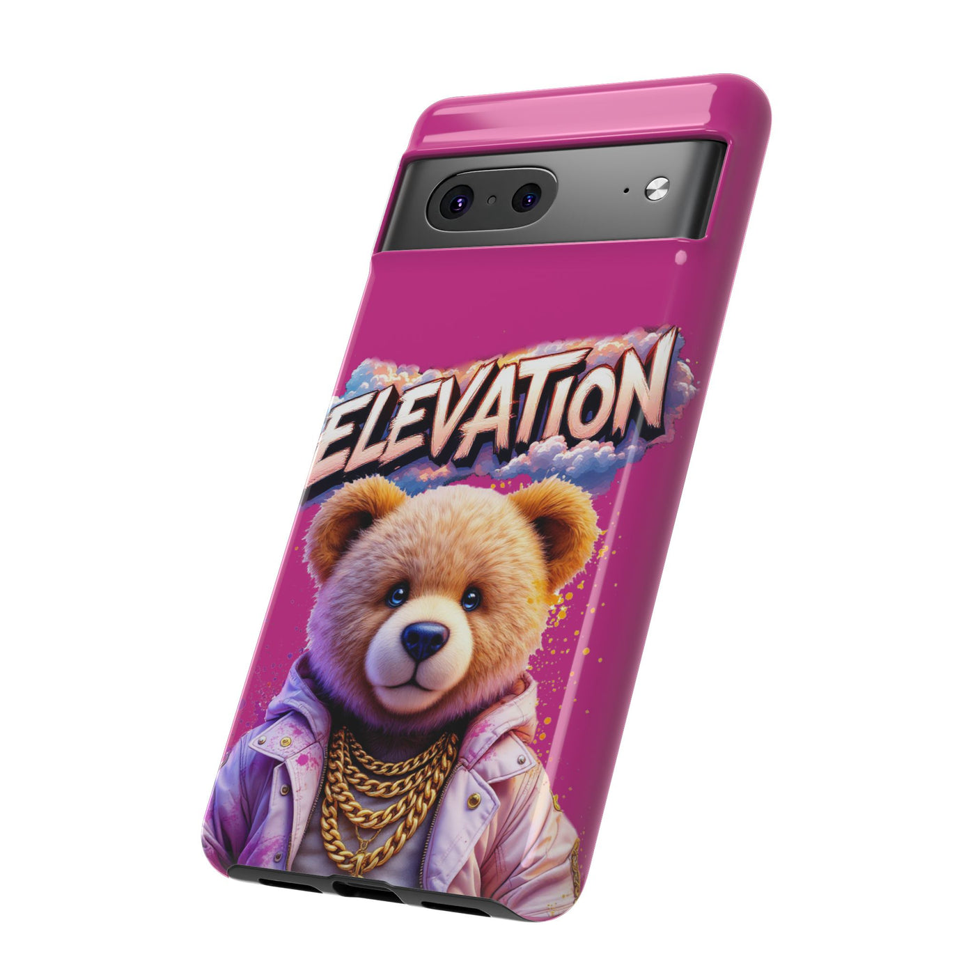 Elevated street drip Bear Pink Phone Case - Tough and Trendy Design