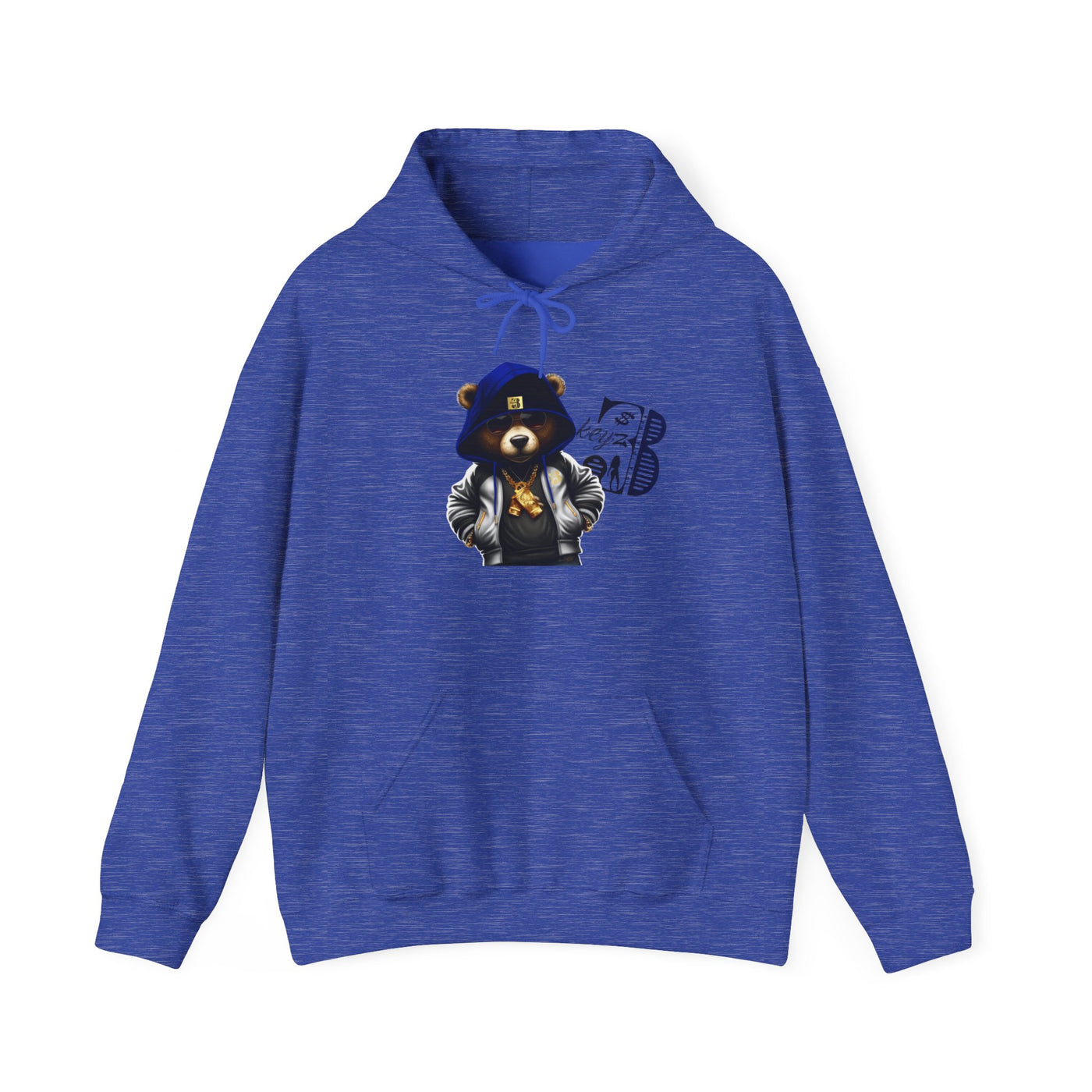 Unisex Hooded Sweatshirt 3keyz OG Teddy Drip Design Blue/Grey
