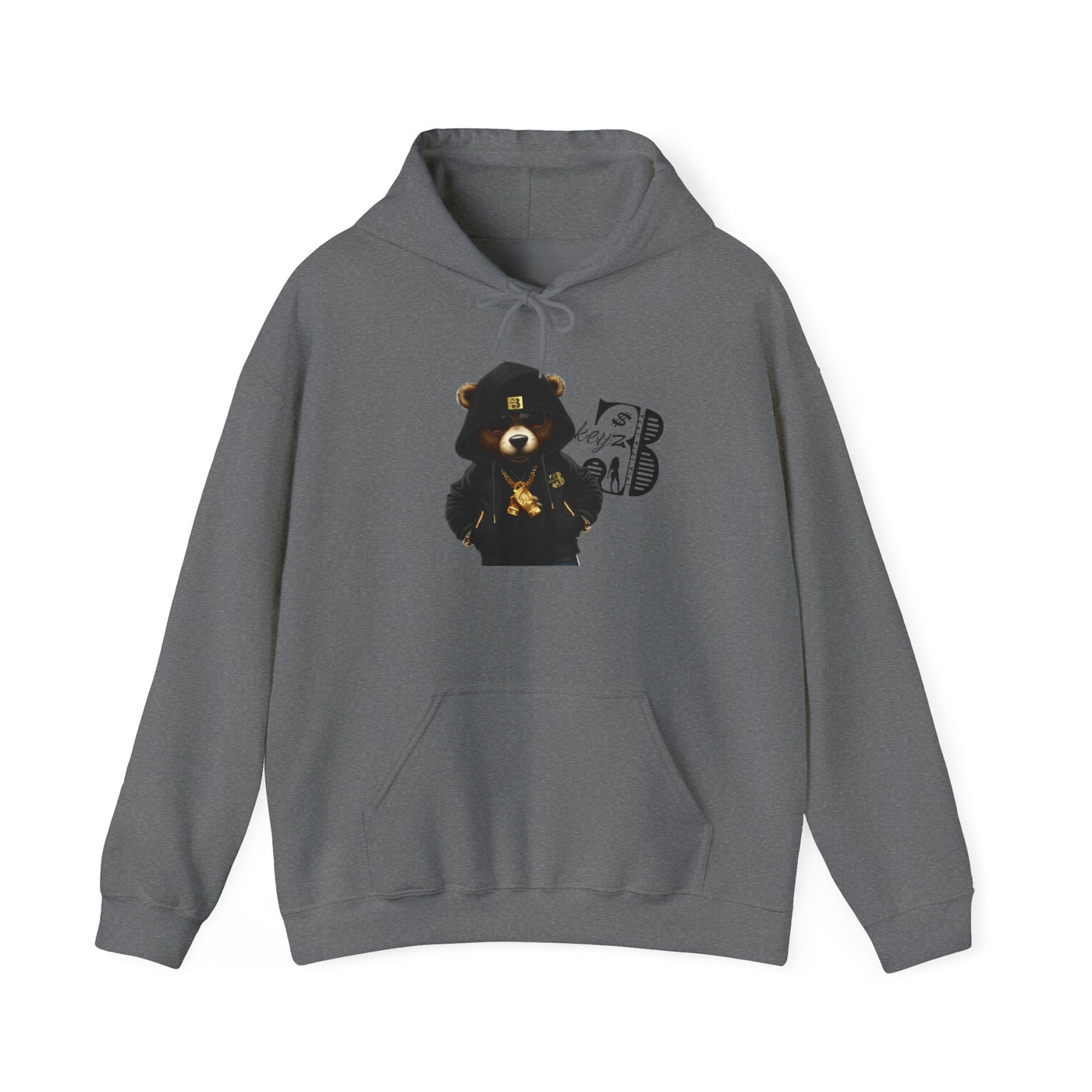 Unisex Hooded Sweatshirt 3keyz OG Teddy Drip Design Black