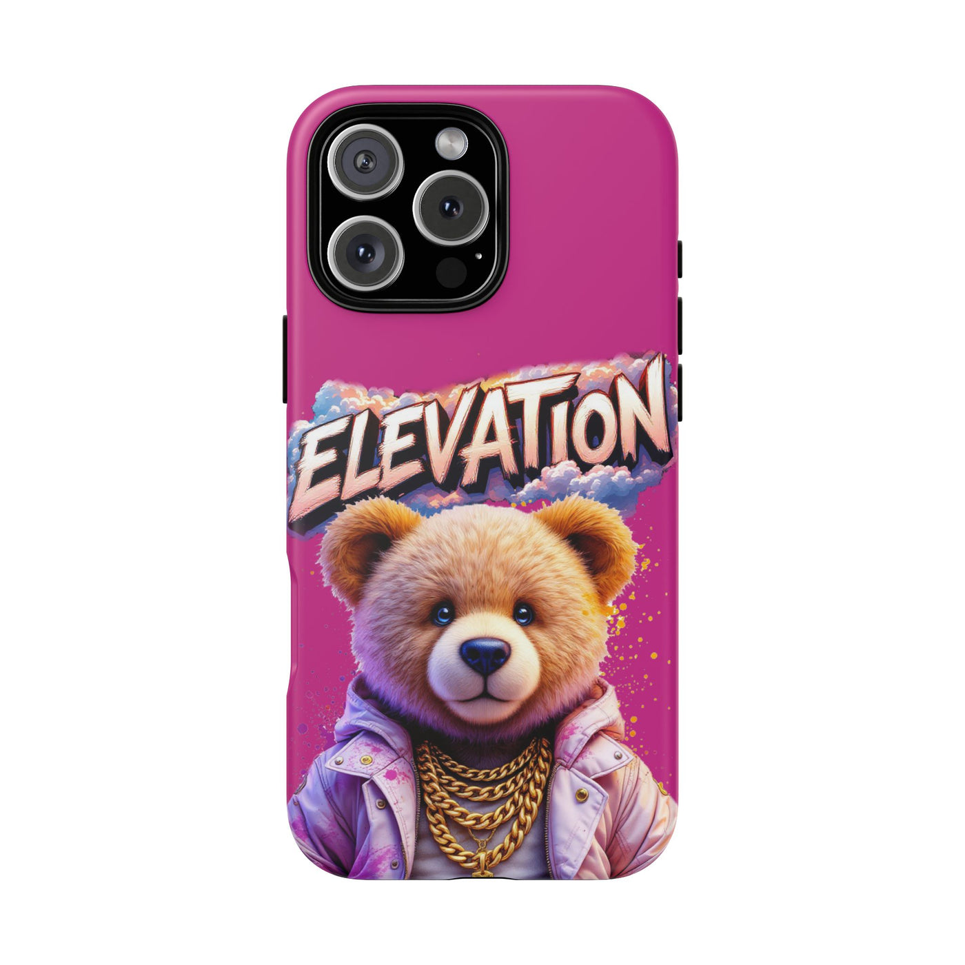 Elevated street drip Bear Pink Phone Case - Tough and Trendy Design