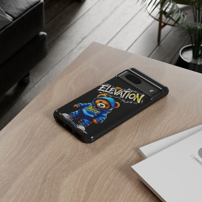 Elevated street drip Bear Black Phone Case - Tough and Trendy Design