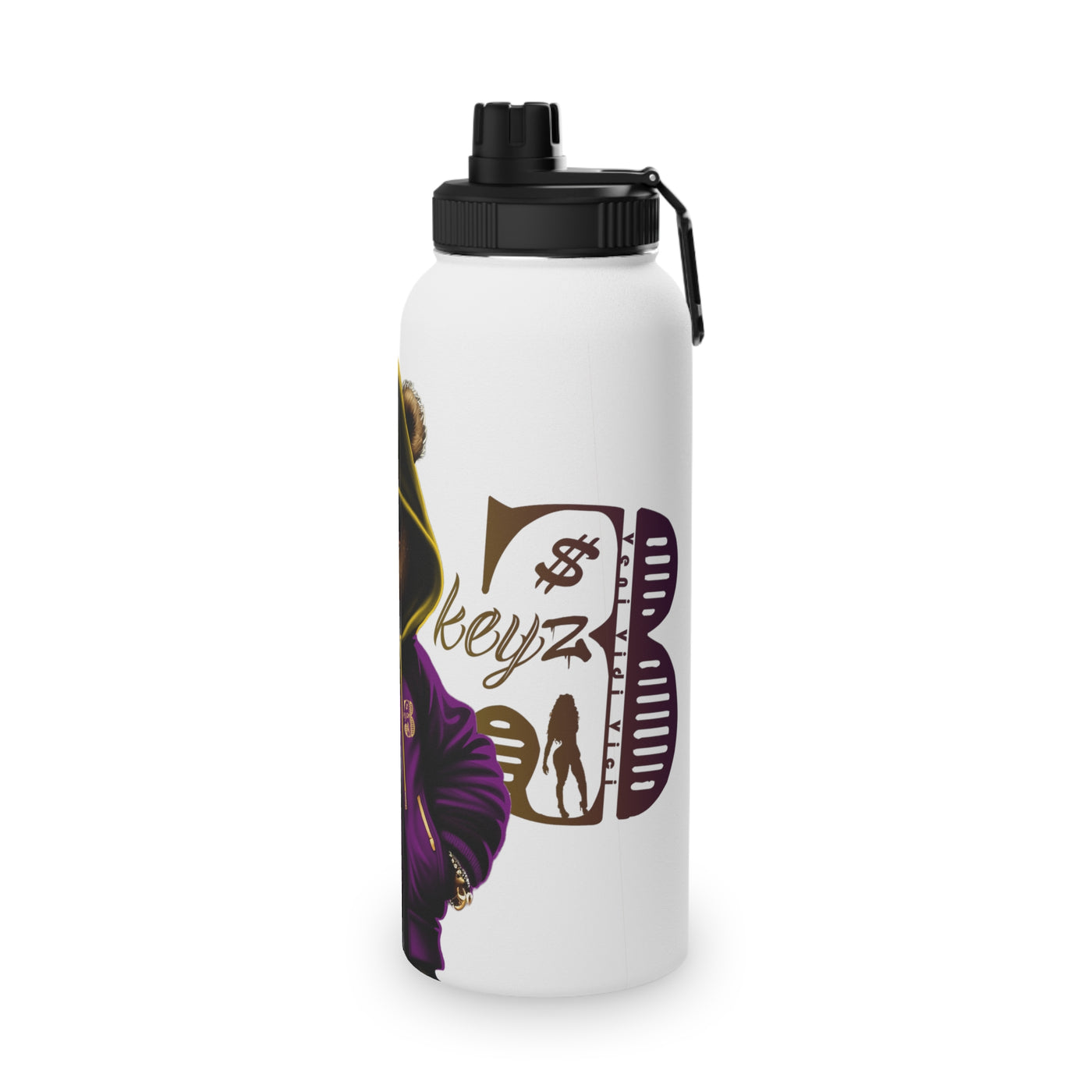 3keyz OG Purple&Gold Style Teddy Stainless Steel Sports Lid