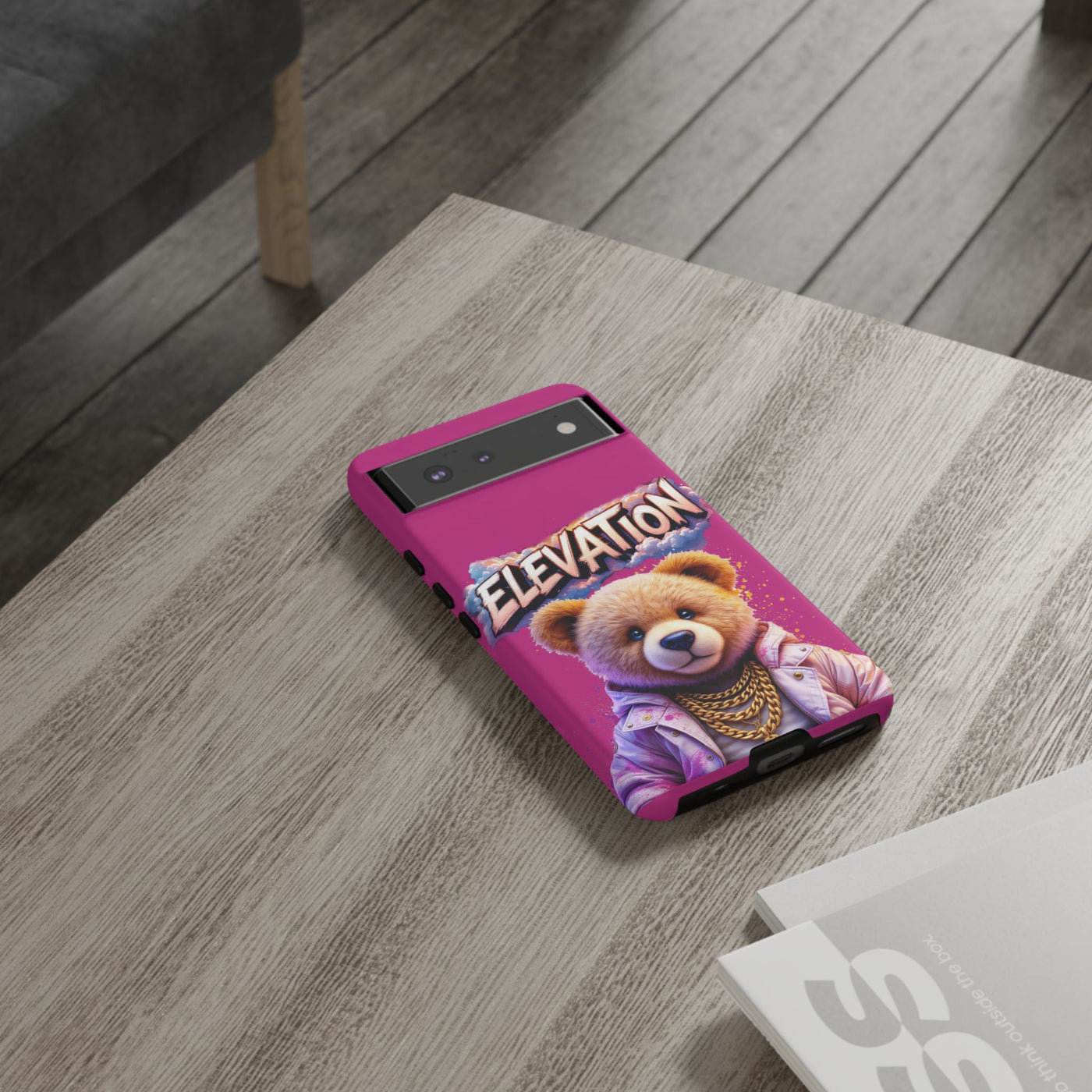 Elevated street drip Bear Pink Phone Case - Tough and Trendy Design