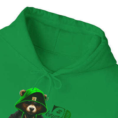 Unisex Hooded Sweatshirt 3keyz OG Teddy Drip Design Lime/Black