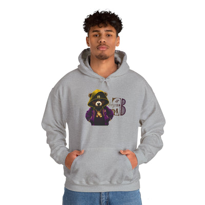 Unisex Hooded Sweatshirt 3keyz OG Teddy Drip Design Purple/Gold