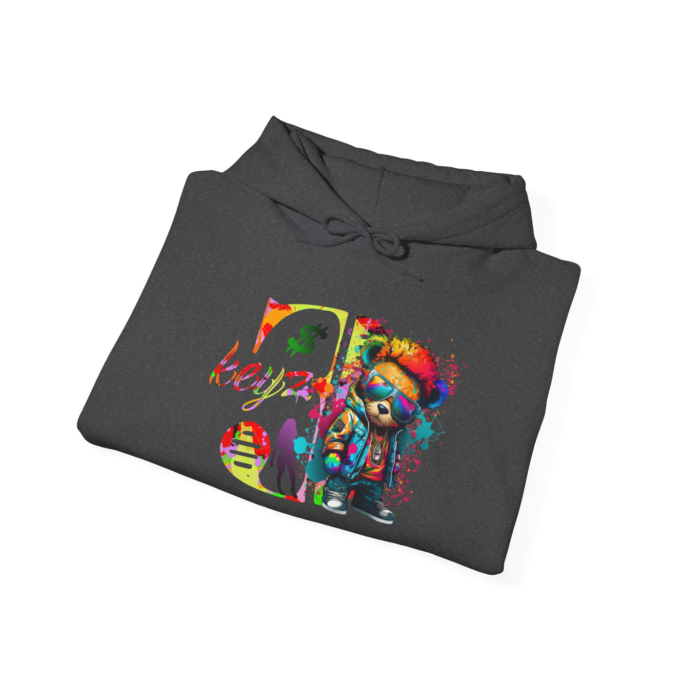 Unisex Hooded Sweatshirt 3keyz OG Teddy Drip Design Paint Splatter