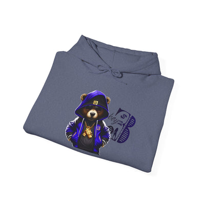 Unisex Hooded Sweatshirt 3keyz OG Teddy Drip Design Blue