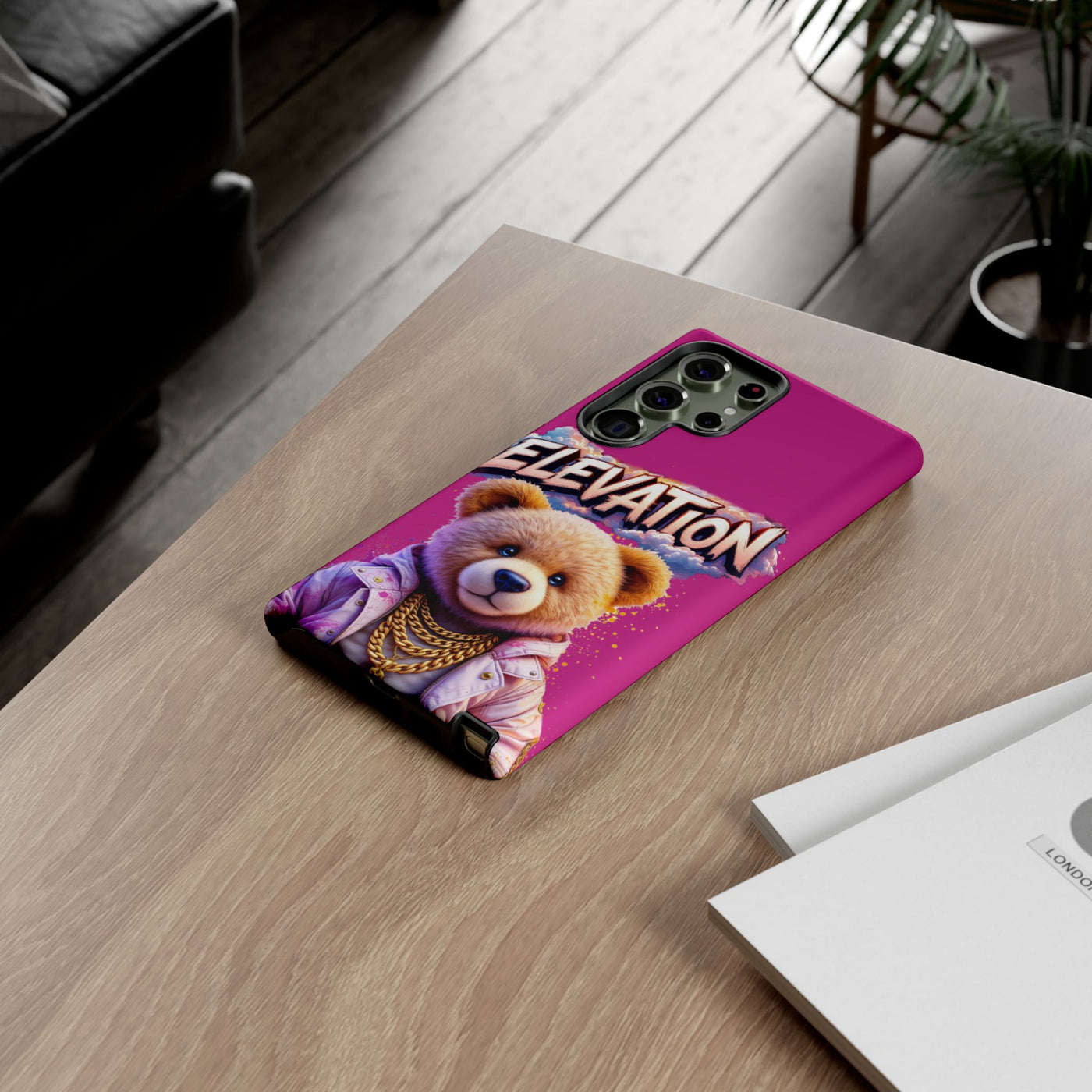 Elevated street drip Bear Pink Phone Case - Tough and Trendy Design