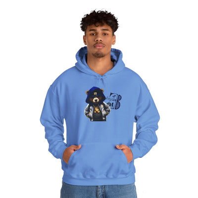 Unisex Hooded Sweatshirt 3keyz OG Teddy Drip Design Blue/Grey