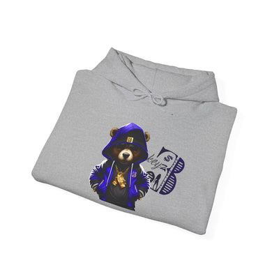 Unisex Hooded Sweatshirt 3keyz OG Teddy Drip Design Blue