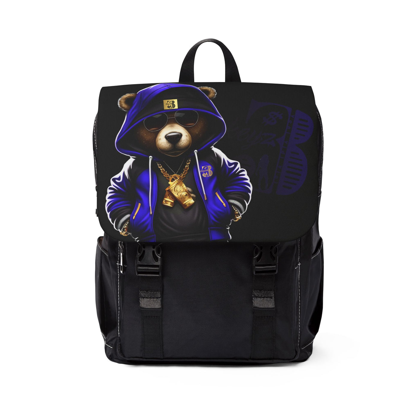 Shoulder Backpack - 3keyz OG Teddy Blue and Black Backpack