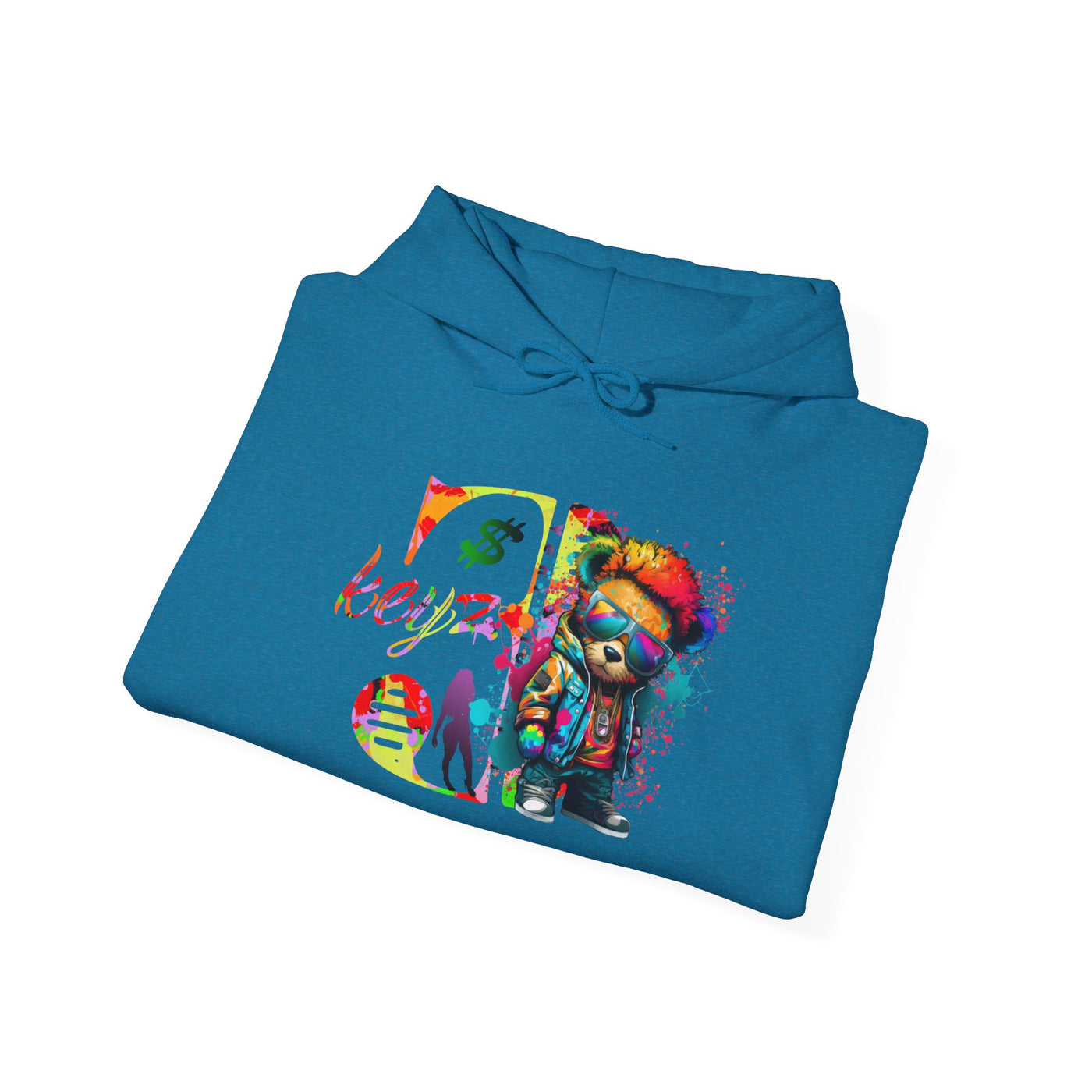 Unisex Hooded Sweatshirt 3keyz OG Teddy Drip Design Paint Splatter