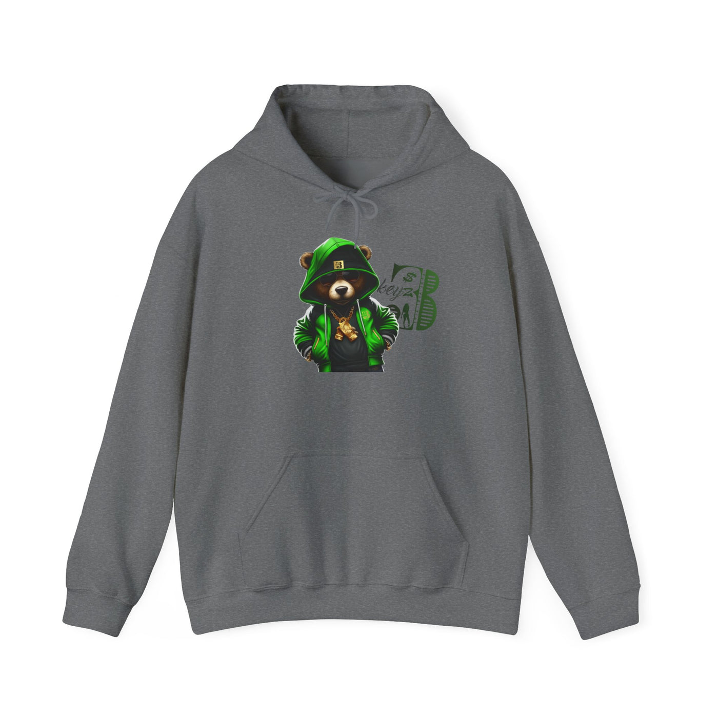 Unisex Hooded Sweatshirt 3keyz OG Teddy Drip Design Lime