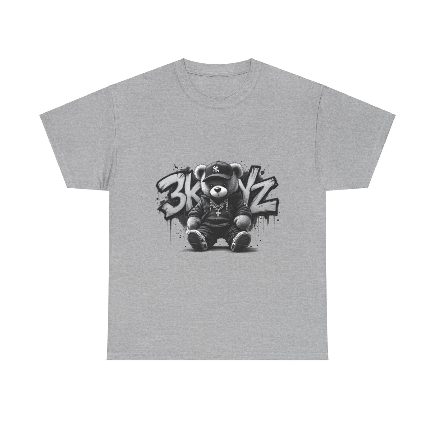 T-Shirt - 3keyz Teddy Drip B/W Unisex Heavy Cotton Tee