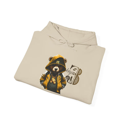 Unisex Hooded Sweatshirt 3keyz OG Teddy Drip Design Gold