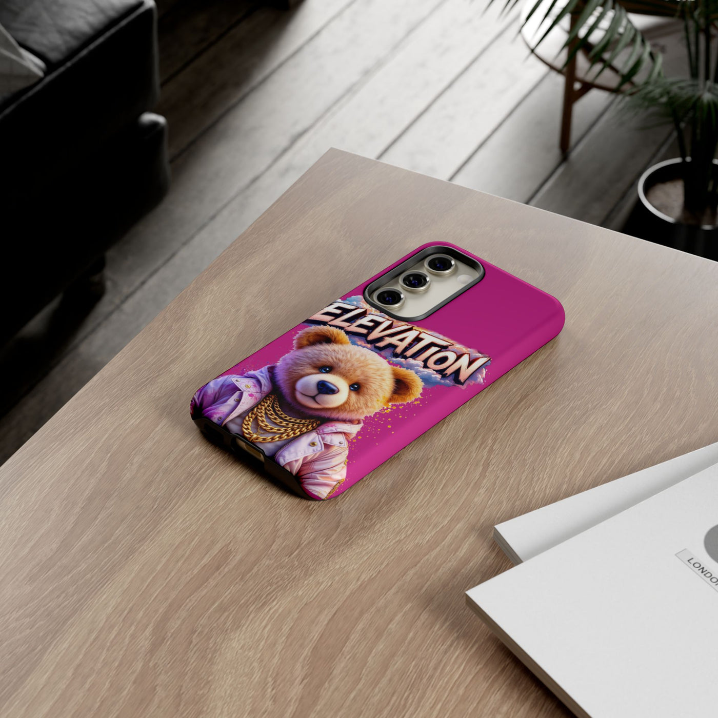 Elevated street drip Bear Pink Phone Case - Tough and Trendy Design