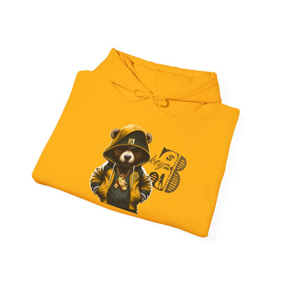 Unisex Hooded Sweatshirt 3keyz OG Teddy Drip Design Gold