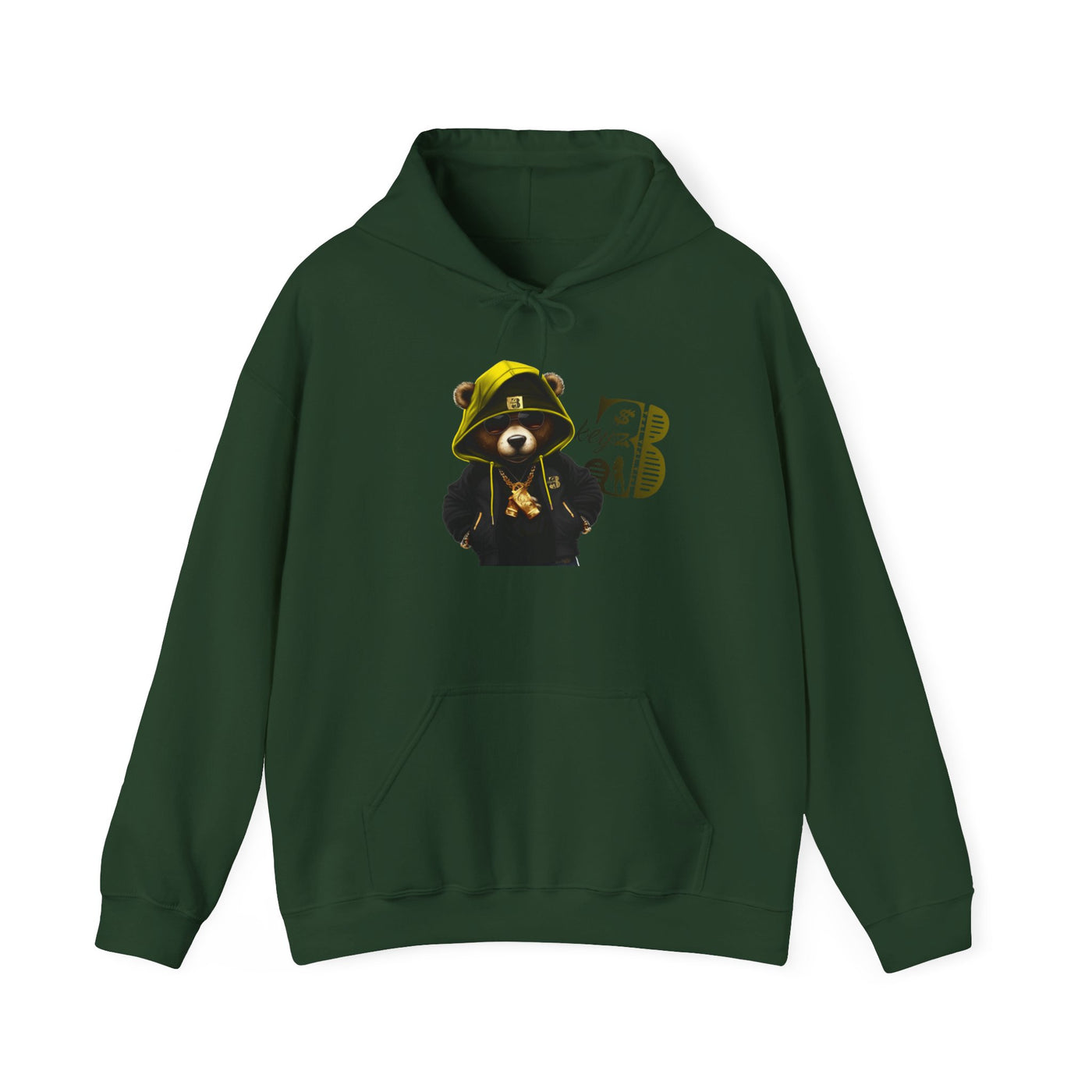Unisex Hooded Sweatshirt 3keyz OG Teddy Drip Design Yellow