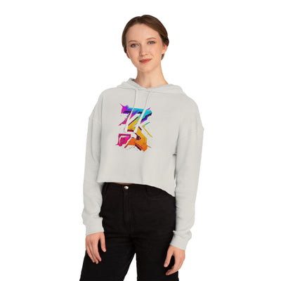 3keyz Big 3 colorway  Women’s Cropped Hooded Sweatshirt with Graphic Design