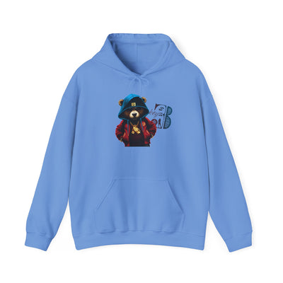 Unisex Hooded Sweatshirt 3keyz OG Teddy Drip Design R/W/B