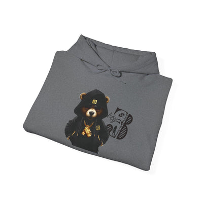 Unisex Hooded Sweatshirt 3keyz OG Teddy Drip Design Black