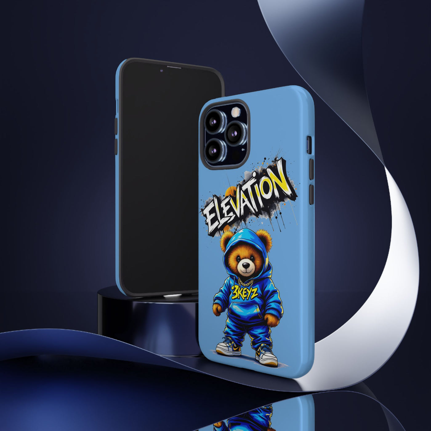 Elevated street drip Bear Phone Case - Tough and Trendy Design