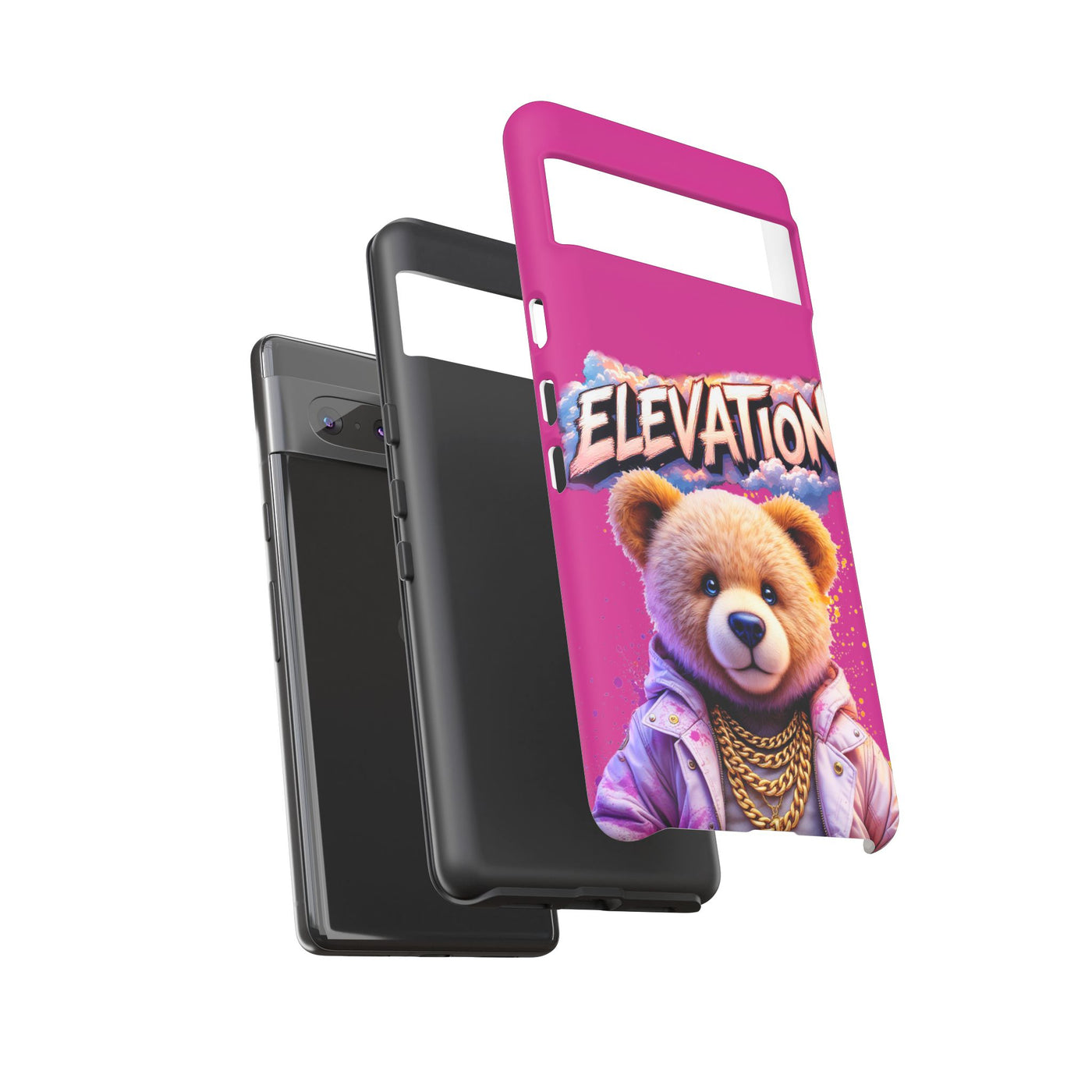 Elevated street drip Bear Pink Phone Case - Tough and Trendy Design