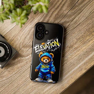Elevated street drip Bear Black Phone Case - Tough and Trendy Design