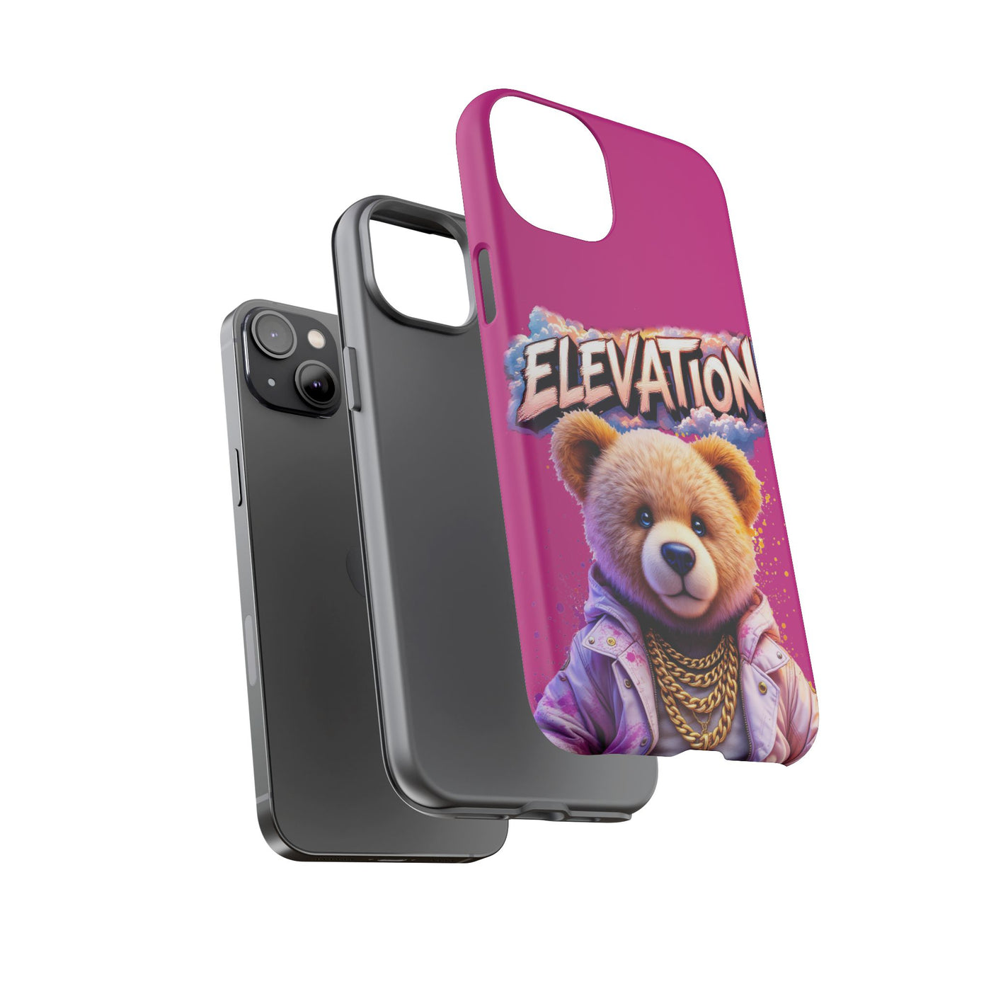 Elevated street drip Bear Pink Phone Case - Tough and Trendy Design