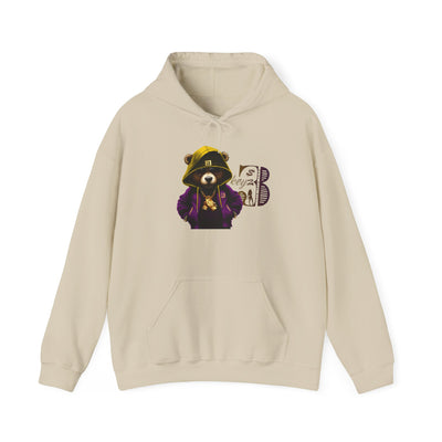 Unisex Hooded Sweatshirt 3keyz OG Teddy Drip Design Purple/Gold