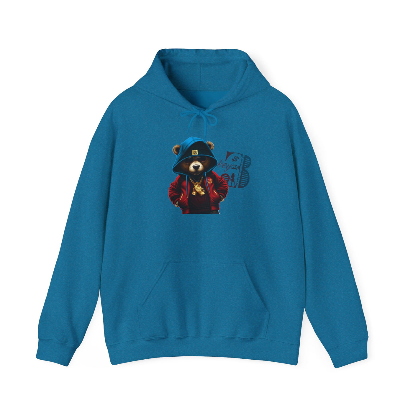 Unisex Hooded Sweatshirt 3keyz OG Teddy Drip Design R/W/B