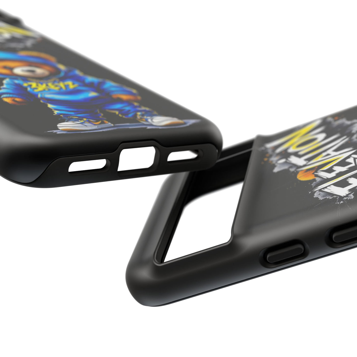 Elevated street drip Bear Black Phone Case - Tough and Trendy Design