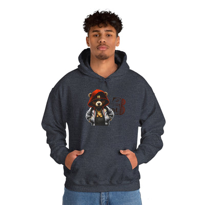 Unisex Hooded Sweatshirt 3keyz OG Teddy Drip Design Orange/White