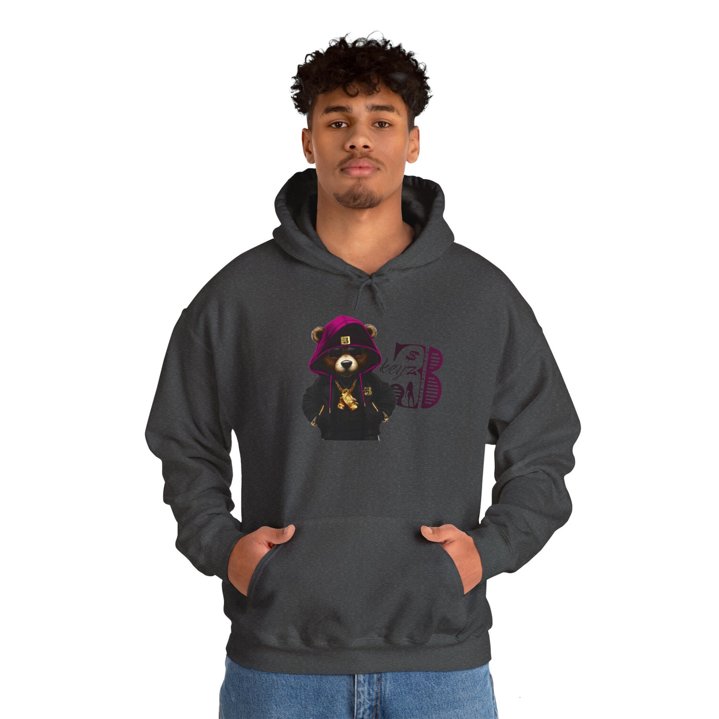 Unisex Hooded Sweatshirt 3keyz OG Teddy Drip Design Purple